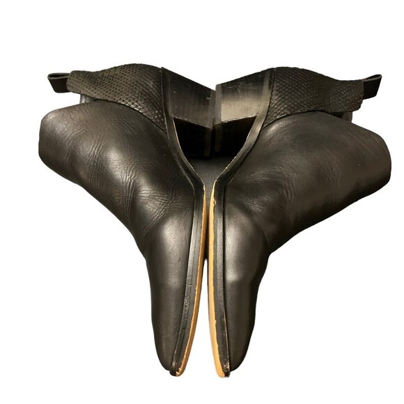 Dolce Vita Trent Womens Black Boots Size 9.5 Pointed Toe Ankle Boot Faux Reptile - Picture 4 of 12